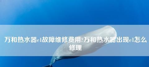 万和热水器显示E4故障的原因与维修方法（解读E4故障代码及其可能原因）